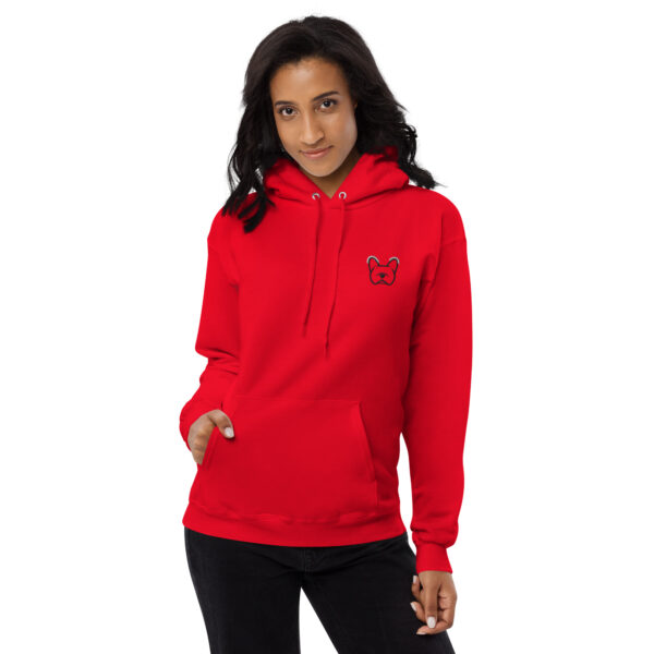 Bulldog Frances Woman fleece hoodie athletic red - Kamara