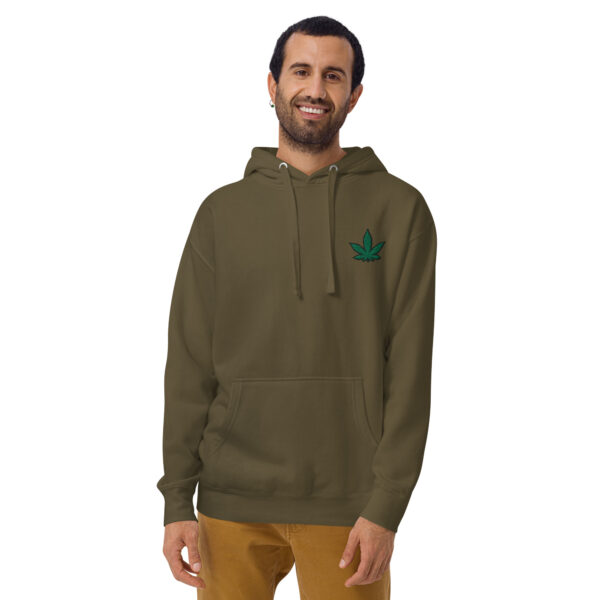 hoodie weed military green - Kamara