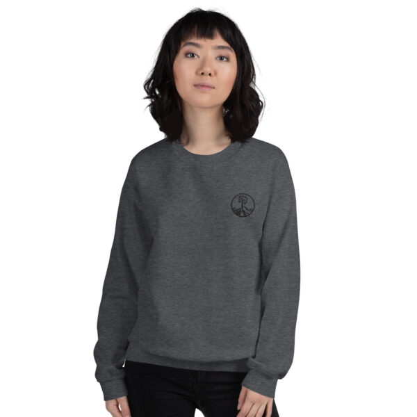 kamara logo crew neck sweatshirt dark heather - Kamara