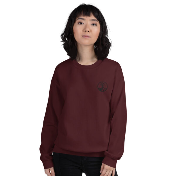 kamara logo crew neck sweatshirt maroon - Kamara