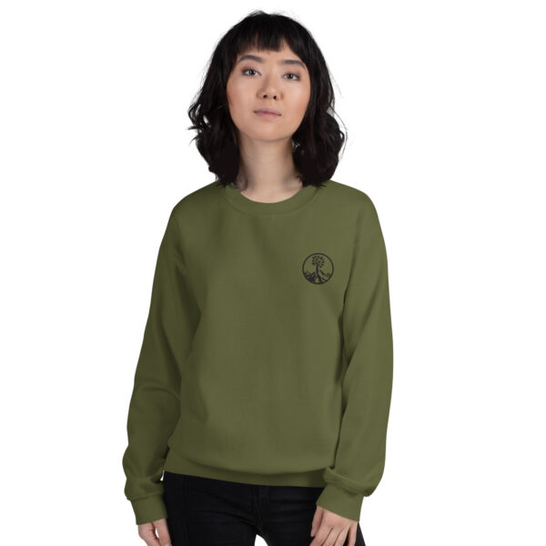 kamara logo crew neck sweatshirt military green - Kamara
