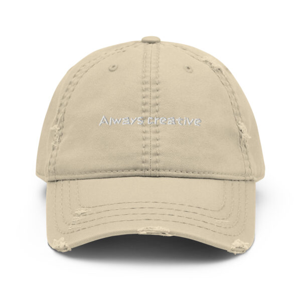 kamara slogan distressed dad hat khaki frente - Kamara