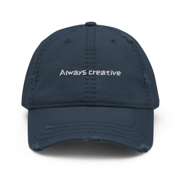 kamara slogan distressed dad hat navy frente - Kamara