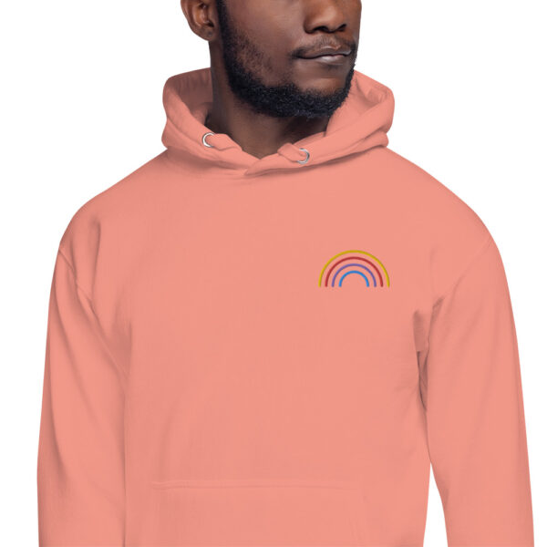 rainbow men hoodie dusty rose ampliado - Kamara