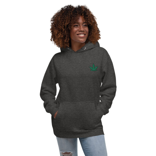 woman weed premium hoodie charcoal heather - Kamara